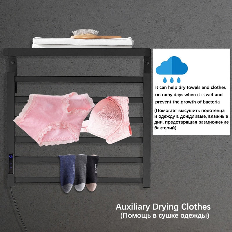 Electric heated towel rack