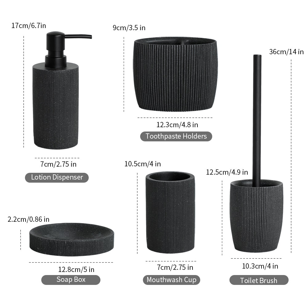 bathroom accessories kit