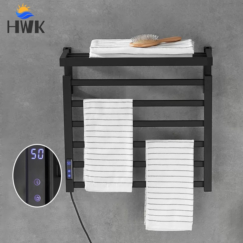 Electric heated towel rack