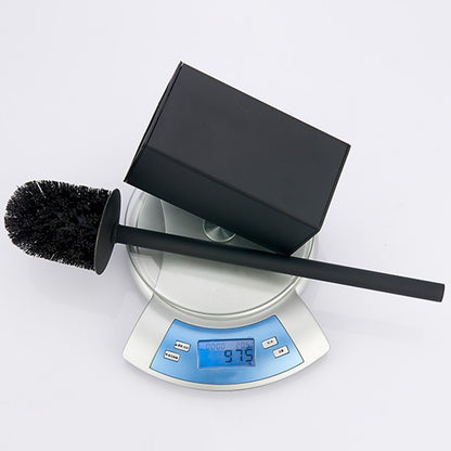 Black wall mounted toilet brush